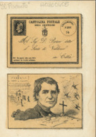 Anteprima di Cartolina postale: il santo di Valdocco - caricatura di Don Bosco - ritaglio -