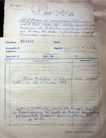 Anteprima di Breve pontificio con cui si istituisce l'Associazione dei Divoti di Maria Ausiliatrice (Firmato dal Card. Paracciani) - Due copie: una in latino ms. da Don Berto ed una copia ms. allografa.