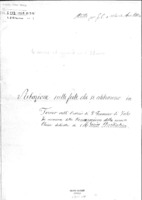 Anteprima di Relazione sulle feste che si celebrarono in Torino nell'Or. di S.F.S. in occasione della Consacr. della nuova Chiesa di M.A. (Ms. di D. G. Bongioanni con correz. di Don Bosco) L.C. Anno XVI nov.dic.1868