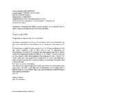 Anteprima di Ringrazia dell'offerta, giunta proprio in un periodo fitto di debiti. Assicura preghiere per lui e la sua famiglia.