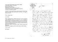 Anteprima di Lettera del Prefetto Generale SDB, che invia al fratello Antonio notizie sulle gravi condizioni della mamma, alla quale verrà amministrato il S. Viatico, e lo prega di salutare i familiari.