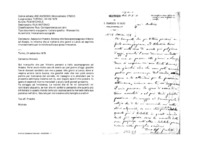 Anteprima di Lettera del Prefetto Gen. SDB, che assicura il fratello Antonio che farà accompagnare Vittorio ad Alassio, lo informa che si tratterrà otto giorni a Lanzo ed esprime rincrescimento per le notizie sulla sua sposa Innocenza.