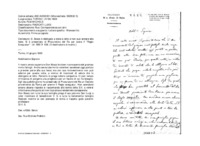 Anteprima di D. Bosco è obbligato a stare a letto e non può andare alla festa. Si è presentato al Procuratore del Re per avere il Regio Exequatur - cfr. MB IX656. (Il destinatario è incerto.)
