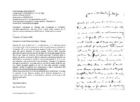 Anteprima di Comunica a un Teologo che, trovandosi a Trofarello, vorrebbe approfittaredel suo invito e fargli visita insieme ad un chierico e ad una benefattricedell'Oratorio.