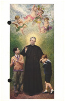 Anteprima di Cartolina a colori del quadro del Beato D. Bosco, nella Chiesa di Faenza.