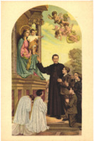 Anteprima di Cartolina raffigurante il quadro dell'altare di S. Giovanni Bosco nel Santuario Basilica di Maria Ausiliatrice a Torino.
