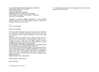 Anteprima di Gli manda un assegno postdatato di L. 5000, facendo presente che anche aTorino hanno problemi economici. (Testo aut. di D. Lago A.; PS e firma aut.di D. Rua.)