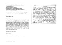 Anteprima di D. Bosco ha ricevuto la lett. di D. Remotti T.; gli fa pena la notizia del malessere di D. Pestarino A. e del Ch. Dallera C. D. Bosco è in discreta salute e parla sovente di loro. Saluti a D. Piccono A.
