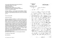 Anteprima di Spedisce L. 10 mila tramite un buono bancario. Chiede a chi pagare la nota delle spese. Desidera avere notizie sulla ricchezza mobile e una copia dell'istrumento fatto anni prima con la Soc. delle Ferrovie.