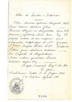 Anteprima di Atto di nascita e Battesimo di Giovanni Melchiorre Bosco per uso ecclesiastico. [Testo latino]