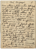 Anteprima di Discorso tenuto in occasione della cerimonia di scopritura della lapide commemorativa di Don Bosco, posta nella casa di Becchi, presente Don Sala inviato da Don Rua.