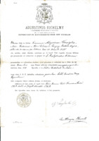 Anteprima di Lettera testimoniale in cui si attesta di aver conferito l'ordine del Presbiterato e facoltà di celebrare la prima messa.