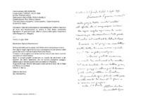 Anteprima di Esprime a Monsignore riconoscenza per l'offerta ricevuta e gli invia una fotozincotipia di lettera di Don Bosco contenente espressioni di gratitudine per offerta a favore delle opere missionarie della Patagonia [v. Allegato].