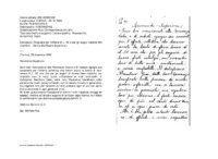 Anteprima di Ringrazia per l'offerta di L. 50 e per gli auguri natalizi che ricambia. (Scrive alla Madre Superiore.)