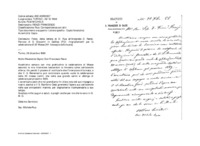 Anteprima di Fotoc. della lettera di D. Rua all'Arciprete D. Renzi, Parroco di S. Giovanni in Galilea (FO): ringraziamenti per la celebrazione di 20 Messe [All. fotocopia della busta].
