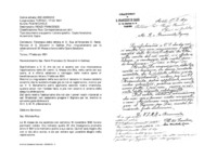 Anteprima di Fotocopia della lettera di D. Rua all'Arciprete D. Renzi, Parroco di S. Giovanni in Galilea (Fo): ringraziamento per la celebrazione di 20 Messe a favore delle Opere Salesiane.