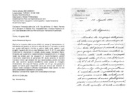 Anteprima di Fotocopia della lett. di D. Rua all'Arcipr. D. Renzi, Parroco di S. Giovanni in Galilea (Fo): impossibilitato a trattare l'apertura di una Casa Salesiana nella sua Parrocchia per mancanza di personale.