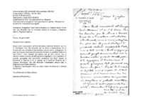 Anteprima di Ringrazia il Card. Mario Mocenni e il Vescovo Mons. Victor Van Den Branden per la rinnovata offerta di un'opera a Magliano Sabina. Risposta negativa.