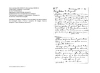 Anteprima di Promette di cercare a Torino le carte di cui parla e l'album dei francobolli. Sarà a Torino il prossimo 28 maggio. Assicura preghiere. (Testo francese su cartoncino.)