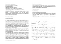 Anteprima di Si rallegra per l'apertura del Collegio Convitto di Arti e Mestieri a Lima (notizia riportata in un P.S. del catalogo dell'America); per il personale deve farne domanda al suo Isp. Hanno saldato il debito con D. Ronchail G