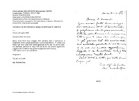 Anteprima di Gli dà il benvenuto; allega una lettera di D. Useo G.B.