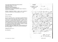 Anteprima di Ringrazia per l'offerta in denaro e per la proposta di fondazione a Camogli(GE) di un'opera salesiana.