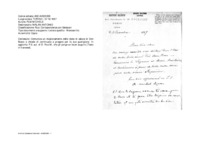 Anteprima di Comunica un miglioramento dello stato di salute di Don Bosco e chiede di continuare a pregare per la sua guarigione. In aggiunta: MS di D. Rua M.,che gli porge un buon augurio [Testo in francese].