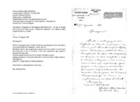 Anteprima di Ringrazia un Monsignore dell'offerta di L. 50 per la chiesa del S. Cuore diRoma e per i Missionari Salesiani, e lo assicura delle preghiere dei loroneofiti.