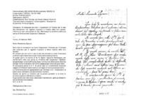Anteprima di Si compiace con i C.S. e con lui per lo zelo che dimostra nell'ordinare la pia società; ha scritto al Can. Bevilacqua per confermare la sua carica di direttore.