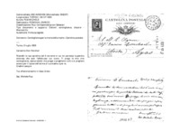 Anteprima di Condoglianze per la morte della madre. (Cartolina postale)