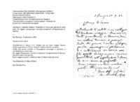 Anteprima di Desidera vederlo l'indomani a Torino per parlare di varie cose. Gli oggettiparaguayani conviene presentarli all'esposizione di Genova.