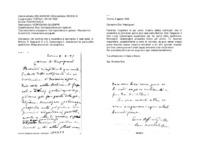 Anteprima di Gli notifica che a novembre si apriranno 2 case sales. in Bolivia: D. Gasparoli G. e D. Costamagna L. desiderano far parte della spedizione. Allegaalcune lett. da recapitare.