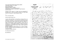 Anteprima di Dietro incarico di D. Bosco, scrive per rammentargli la promessa fatta didonare una somma di denaro, se la figlia avesse ottenuto una licenza per recarsi ad assistere il padre.