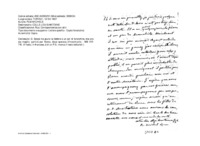 Anteprima di D. Bosco ha avuto la febbre e un po' di bronchite, ma ora sta meglio; partirà per Roma, dove sperava d'incontrarlo - MB XVI 718. (Il testo, in francese, è di un P.S.; manca il testo della lett.)