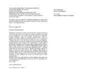 Anteprima di Scrive al Vescovo di Piacenza, Mons. Scalabrini G.B., pregandolo di ottenere da parte del Collegio Alberoni un sussidio finanziario a favore del giovane Cova V., che sta per laurearsi.