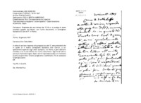 Anteprima di Risponde alla sua lettera del 17.01.u.s. e precisa di avere mandato codesta sua lettera, con l'unito documento, al Consigliere Scolastico D. Cerruti F. in Roma.