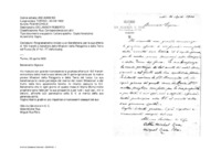 Anteprima di Ringraziamento inviato a un Benefattore, per la sua offerta di 100 franchi a beneficio delle Missioni della Patagonia e della Terra del Fuoco [Su 2° fol.: FT della busta].
