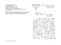 Anteprima di Lettera di ringraziamento inviata da D. Rua M. per offerta ricevuta di 200 franchi, invocando sull'offerente le benedizioni di Maria Ausiliatrice [Su 3° fol.: FT della busta.Testo in spagnolo].
