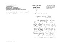 Anteprima di Si congratula per la benedizione data dal Vescovo alla Pia Unione dei CS di Las Palmas. [Testo in spagnolo - Ms. di D. Vosti Samuele - P.S. ms. aut di D. Rua].
