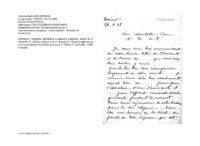 Anteprima di Ringrazia dell'offerta e assicura preghiere. Morte di D. Ronchail G. a Parigi, sostituito da D. Bologna G. Chiede preghiere per una nuova spedizionemissionaria e per D. Albera P. ammalato. (Testo francese)