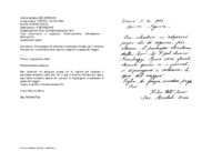 Anteprima di S'interesserà di ottenere il permesso chiesto per il chierico Ferrabruzzi, a condizione che i genitori paghino le spese del viaggio.