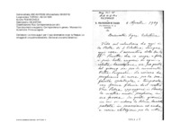 Anteprima di Auguri per il suo onomastico e per la Pasqua; la omaggia di una palma benedetta. (Scrive ad una certa Celestina.)