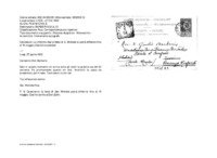 Anteprima di Lo informa che la festa di S. Michele si potrà differire fino al 19 maggio.(Cartolina postale)