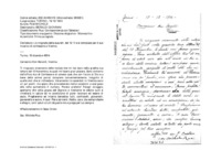 Anteprima di Lo ringrazia della sua lett. del 15/11 e si compiace per il suo incarico diconfessore a Viedma.