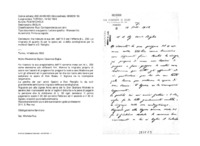 Anteprima di Ha ricevuto la sua lett. dell'11/2 con l'offerta di L. 250. Lo ringrazia diquanto fà per le opere sal. e delle condoglianze per la morte di Gastini e D. Reviglio.