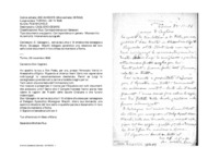 Anteprima di D. Calcagno L. scrive da Lima il 13 ottobre che consegna a Mons. GiuseppeMacchi delegato apostolico una relazione e dei documenti.