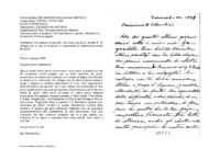 Anteprima di Ha ricevuto la sua lett.; ne invia una pe D. Rinaldi F. Si rallegra con luiper la missione; si raccomanda di catechizzare anche gli adulti.