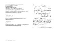 Anteprima di Chiede di recapitare in apposita busta una lett. acclusa. Domanda notiziedi D. Vespignani S. e D. Labò P.