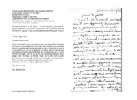 Anteprima di Supplica di D. Festa A. di non togliere D. Tomasetti F., perché costituisceun vincolo d'unione per tutti. Possibile invio ad Orvieto di D. Laureri T. con una visita settimanale a Roma per Procura.
