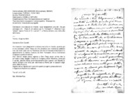 Anteprima di Ha ricevuto in ritardo i duoi telegrammi e la lett. Ha già concesso a D. Festa A. di restare con D. Tomasetti F. Attende il suo placet sopra l'invio di D. Laureri T. a Roma almeno una volta alla settimana.